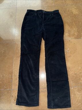 NYDJ Women’s Black Corduroy Straight-Leg Jeans